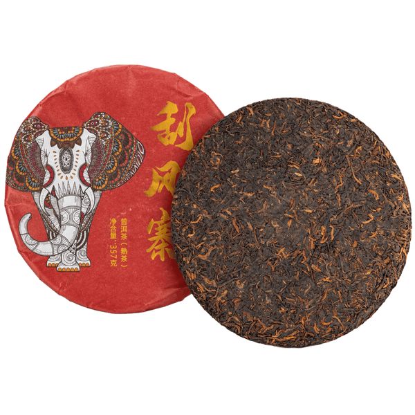 Шу пуер &laquo;Слон з Фен Чжай&raquo; Menghai Yubang Tea Factory, 2019 р., млинець 357 г 90179 фото